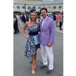 Christian Pellizzari Blue Floral Layered Mini Dress 4